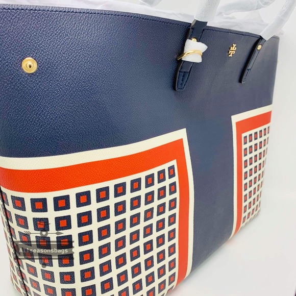 Tory burch Kerrington Milano navy Square Tote Bag - Picture 2 of 6